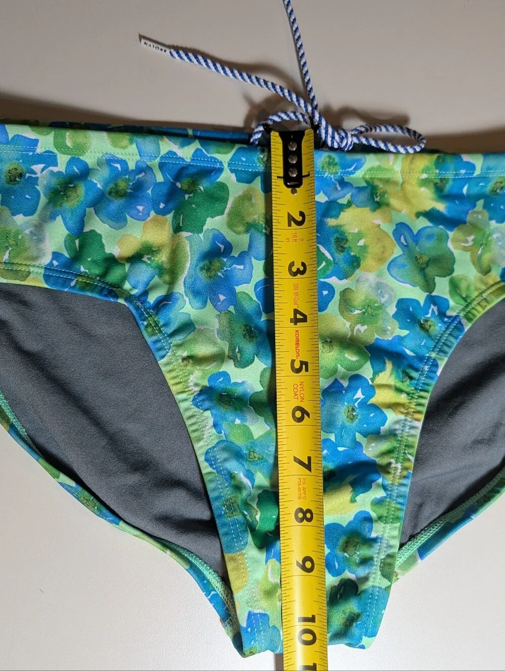Brolyn By Jolyn Size 36 Blue & Green Mens Floral Swim Trunk NWT